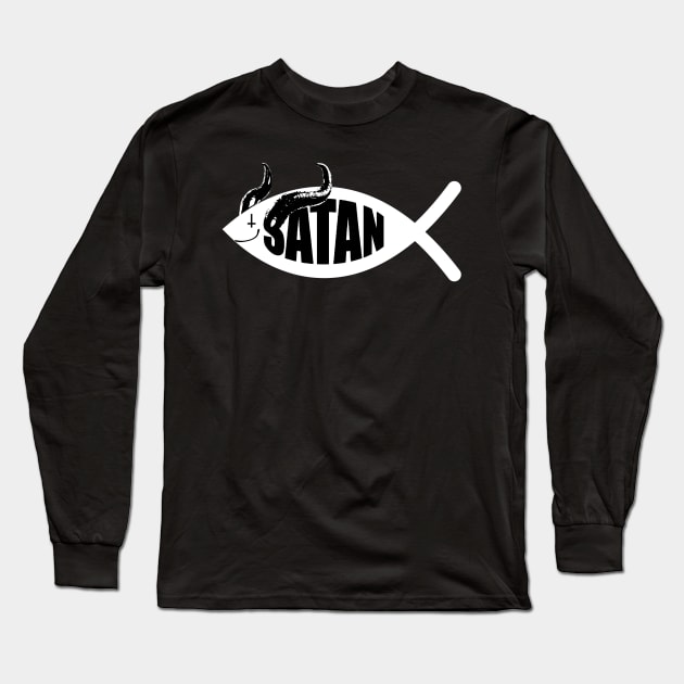 Satan Fish Long Sleeve T-Shirt by vhsisntdead